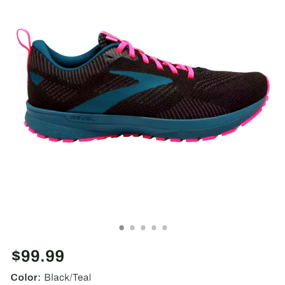 BROOKS Revel 5 Women's Size 11 Black & Teal - NWOT